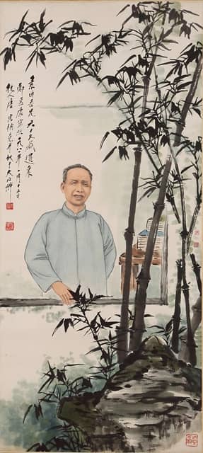 徐素白像图轴