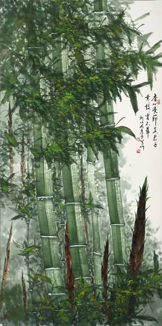 虚心亮节图轴